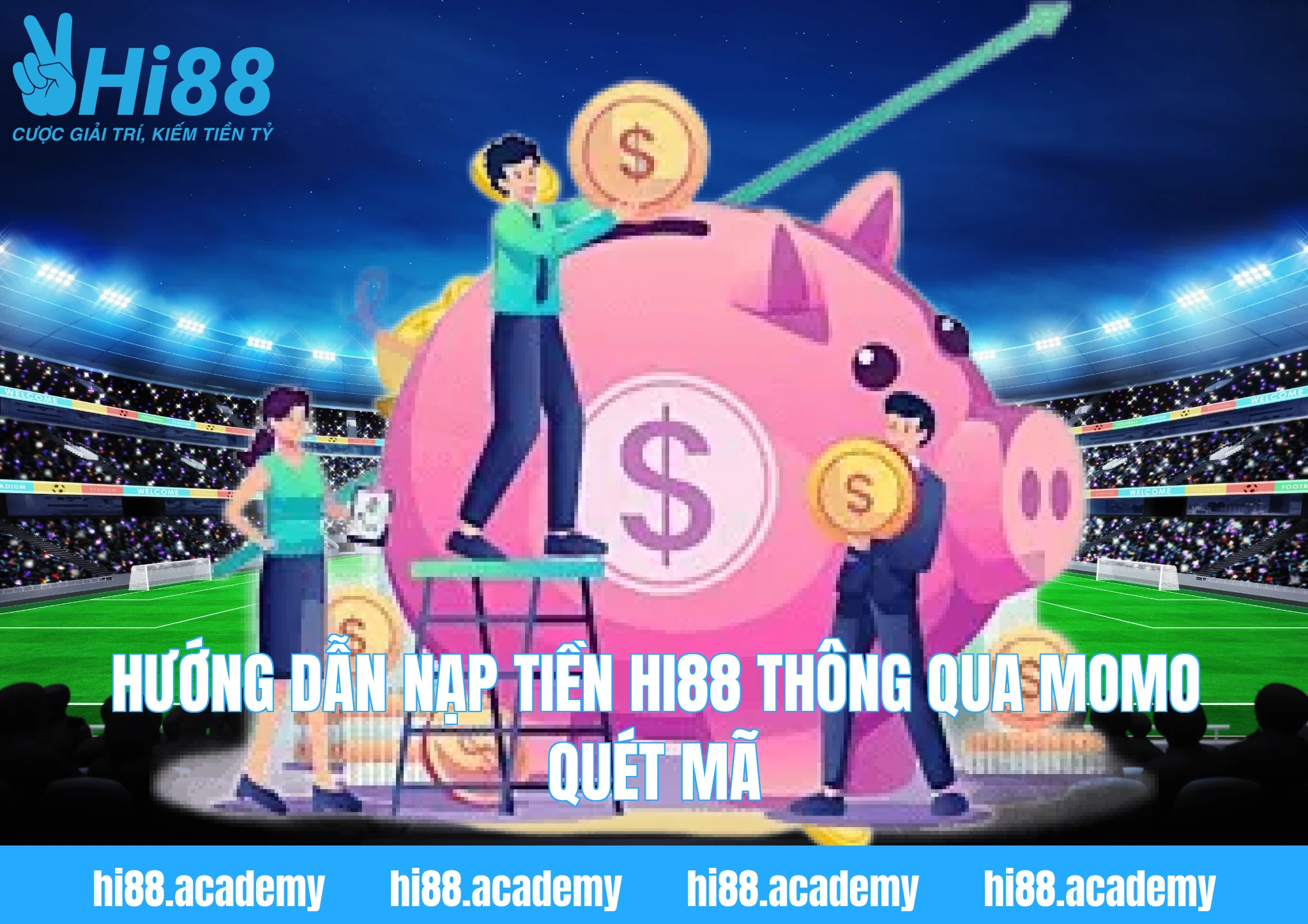 Hướng dẫn nạp tiền Hi88 thông qua Momo quét mã